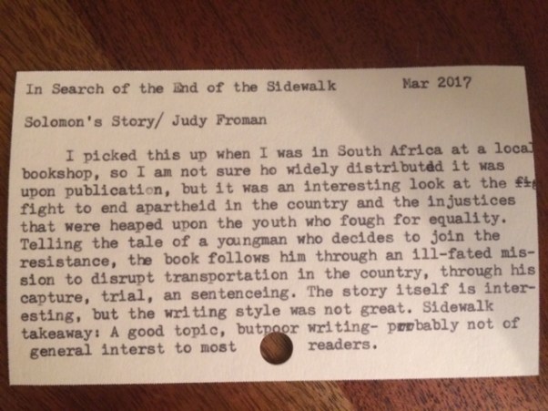 solomon's story card