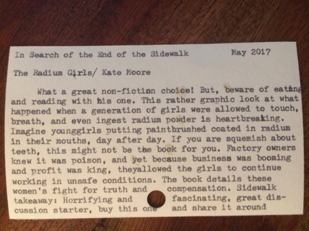 The radium girls card