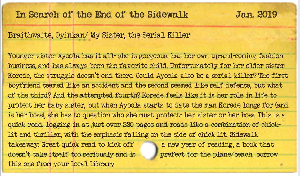 my sister the serial killer